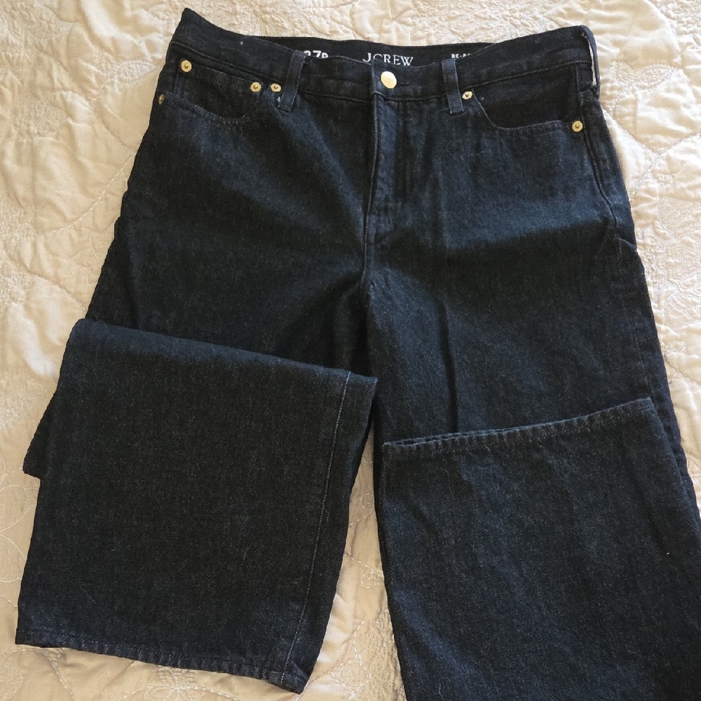 JCREW Black Low Rise, Wide Leg Jeans